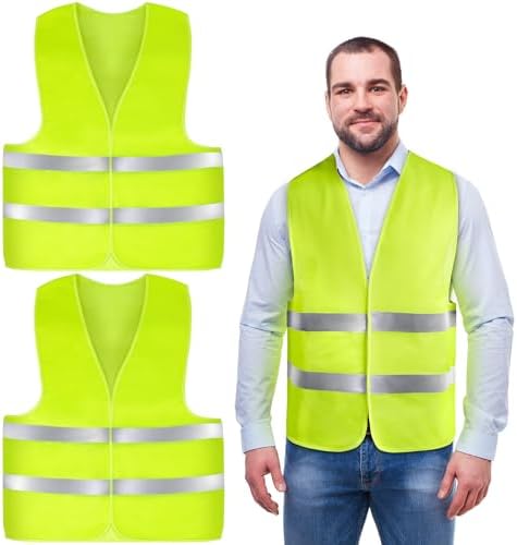 Kamizelki bezpieczeństwa AYBUY, 2 sztuki, odblaskowe kamizelki bezpieczeństwa ( pomarańczowa 10,33 zł )