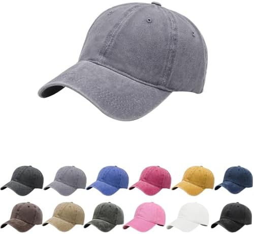 Aomig Czapka z daszkiem dla mężczyzn i unisex, vintage, typu „dad cap”, w stylu polo ( różne kolory )