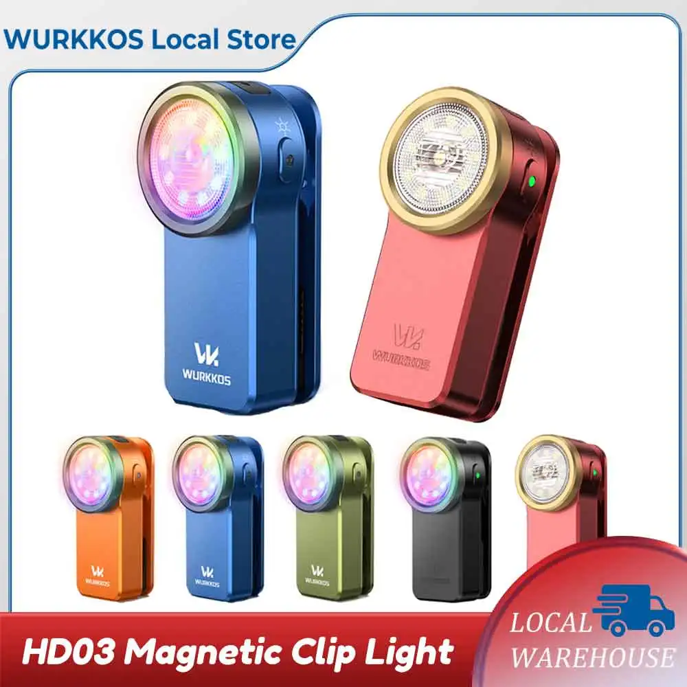 Wurkkos HD03 680LM Mini Latarka Klipsowa USB
