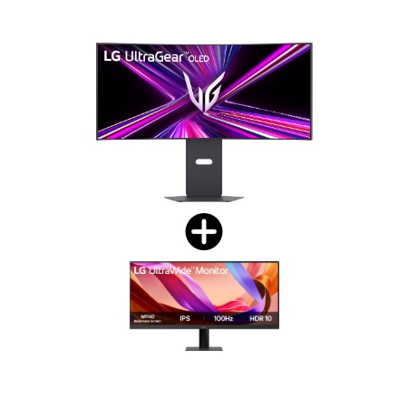 Zestaw LG Play & Work | Monitor UltraGear 34GX900A-B + Monitor UltraWide 29u511A-B | 2 monitory w zestawie (możliwe 2583zł)