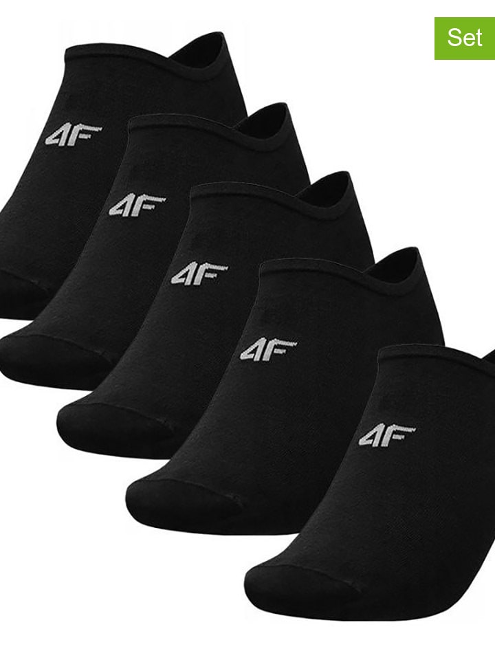 4F  Skarpety sportowe (5 par) w kolorze czarnym