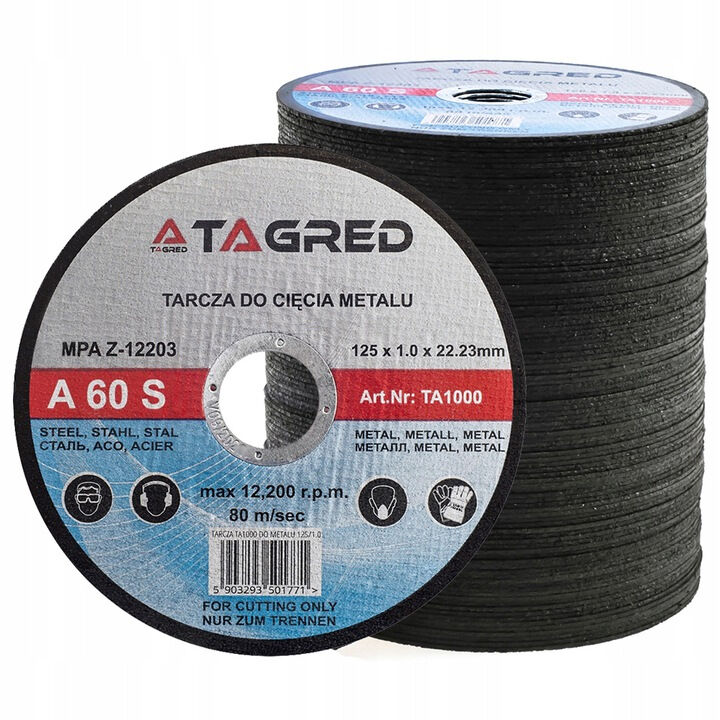 Tarcza do cięcia metalu TARGED 125mm 1mm 22.2mm