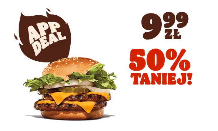 [Burger King] Big King za 9,99 zł (-50%) + dodatkowy kupon (czytaj w opisie)