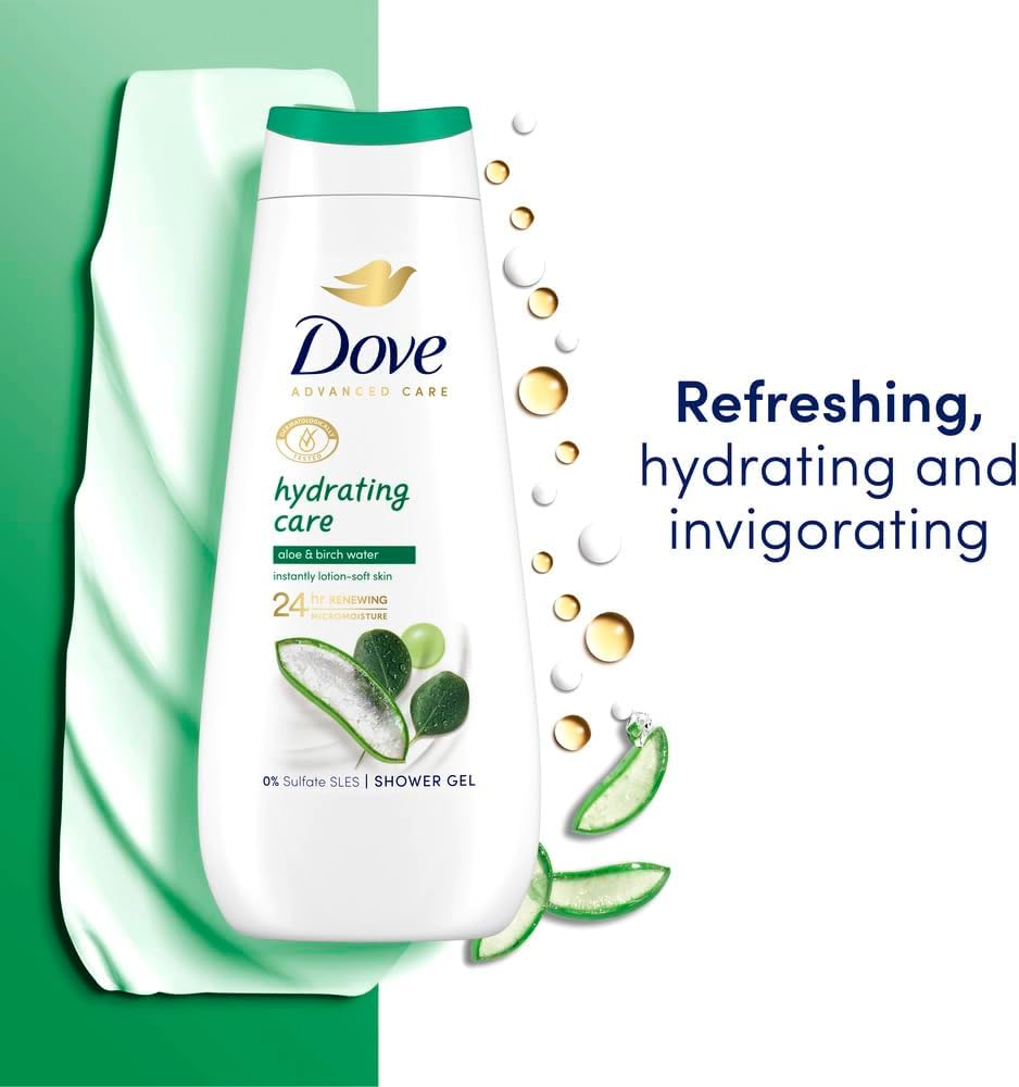 Dove żel pod prysznic nawilżający aloes i woda brzozowa 12x400ml
