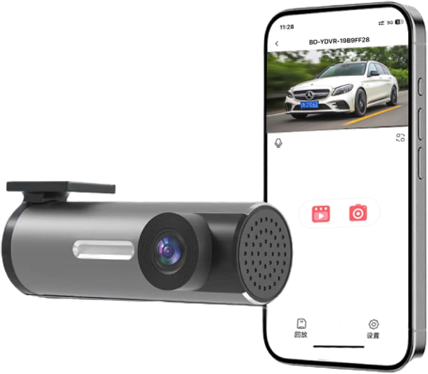 Kamera samochodowa 1080P, kamera przednia z kartą 32 GB, noktowizor