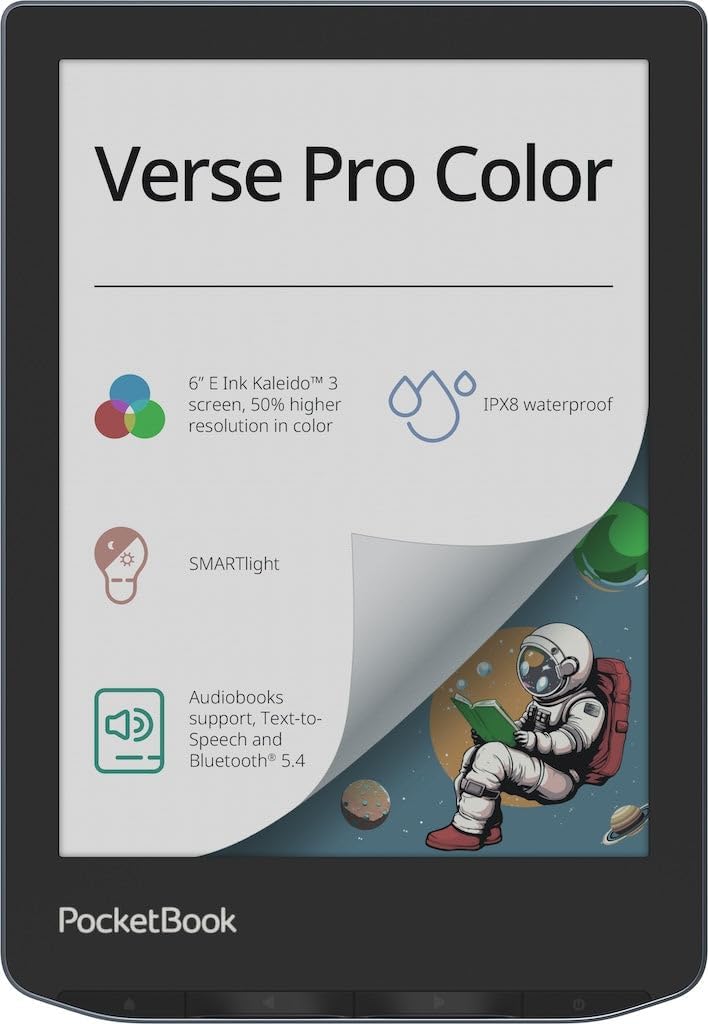 PocketBook Verse Pro Color kolorowym wyświetlaczem| 6-calowy czytnik e-booków