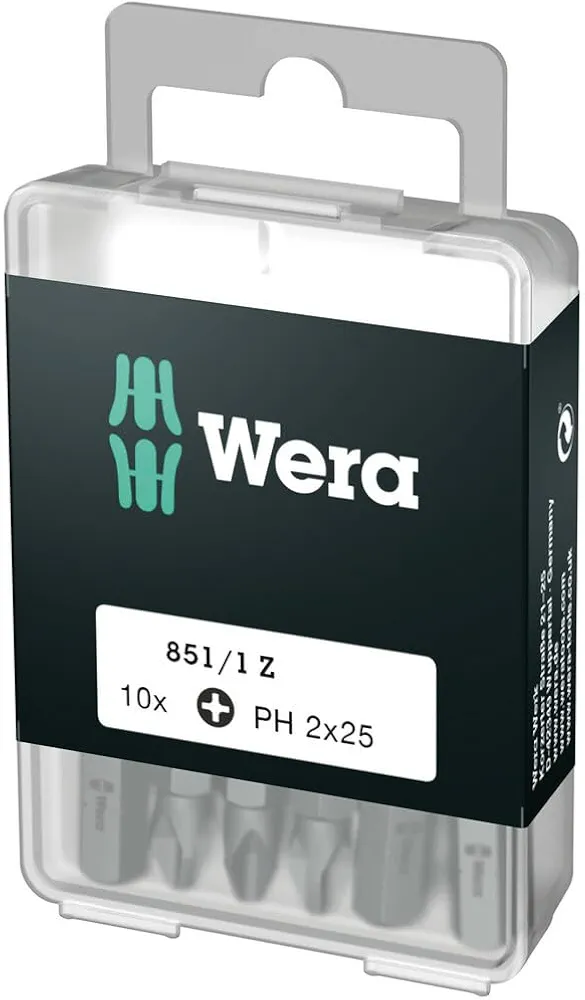 Wera zestaw bitów - 851/1 Z PH2 x 25 mm, 10 sztuk