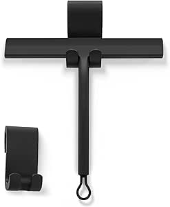 Ściągacz prysznicowy czarny z uchwytem