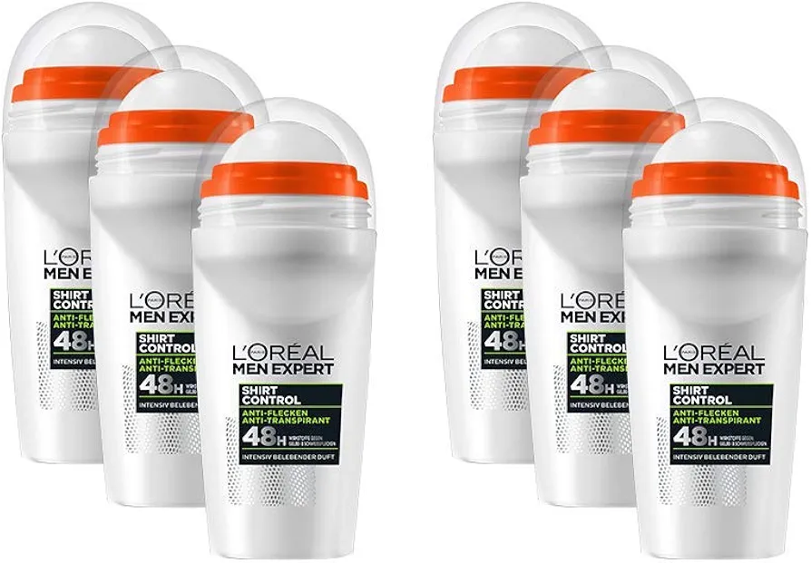 Men Expert Shirt Protect Deo Roll-On Dezodorant, 6 x 50ml