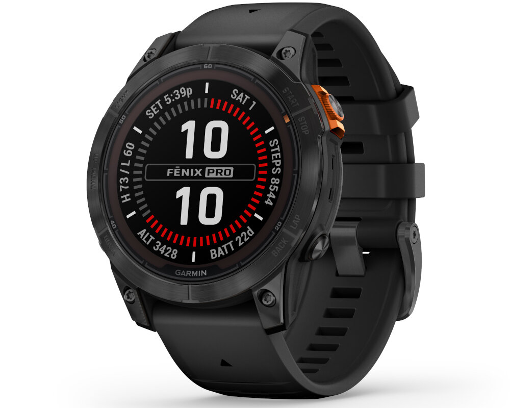 GARMIN Fenix 7 Pro Solar 47mm Szaro-czarny