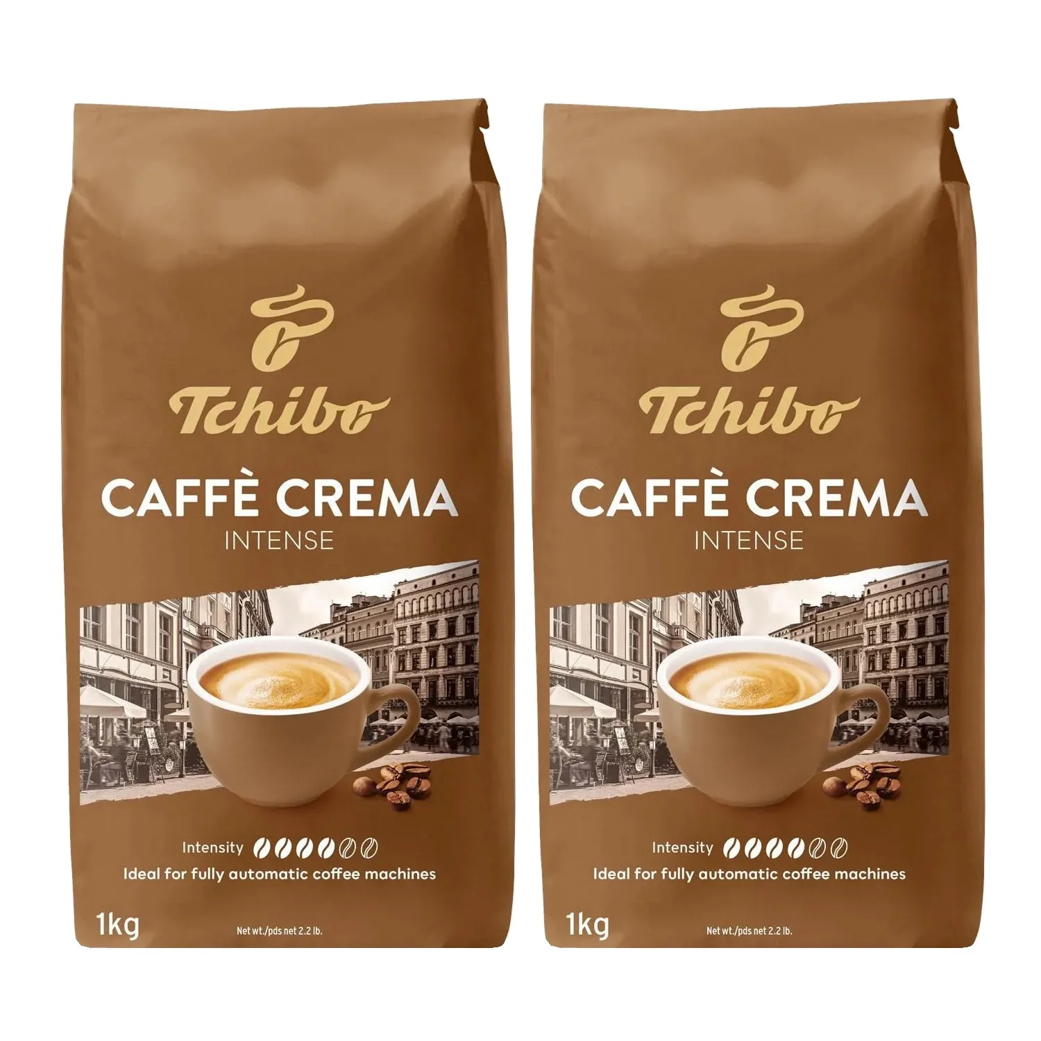 2x Kawa ziarnista TCHIBO CAFFE CREMA INTENSE 1kg