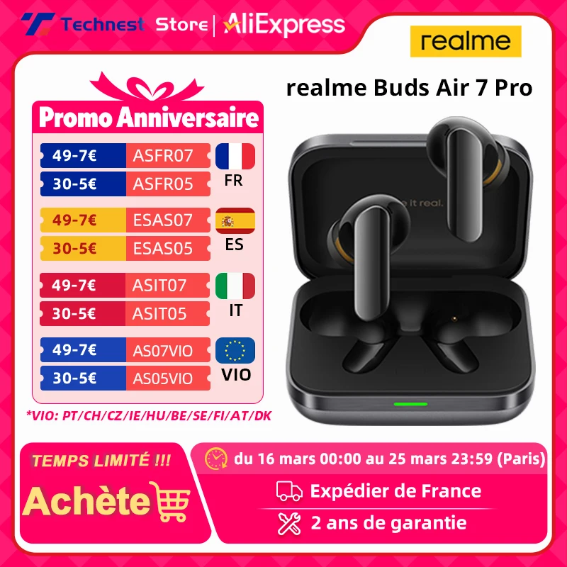 Słuchawki realme Buds Air 7 Pro ANC