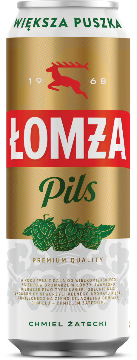 Piwo Łomża pils 0,55l 6% puszka 6+6 gratis