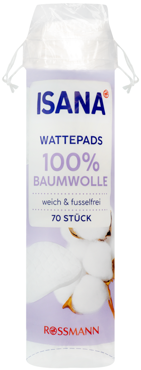 Isana Płatki kosmetyczne 100% bawelny 70 szt