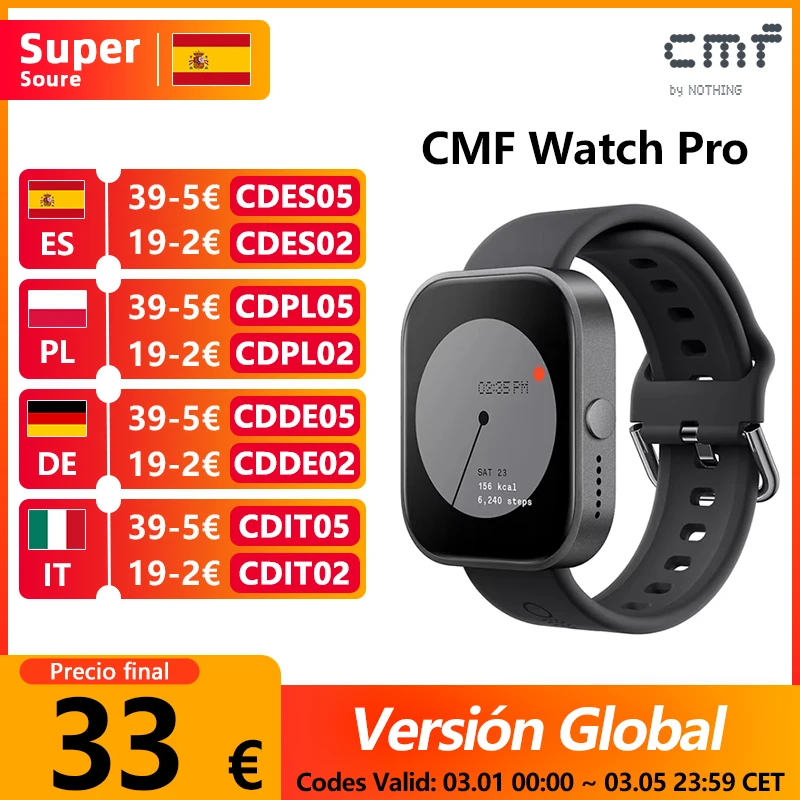 CMF Watch Pro, Global Version