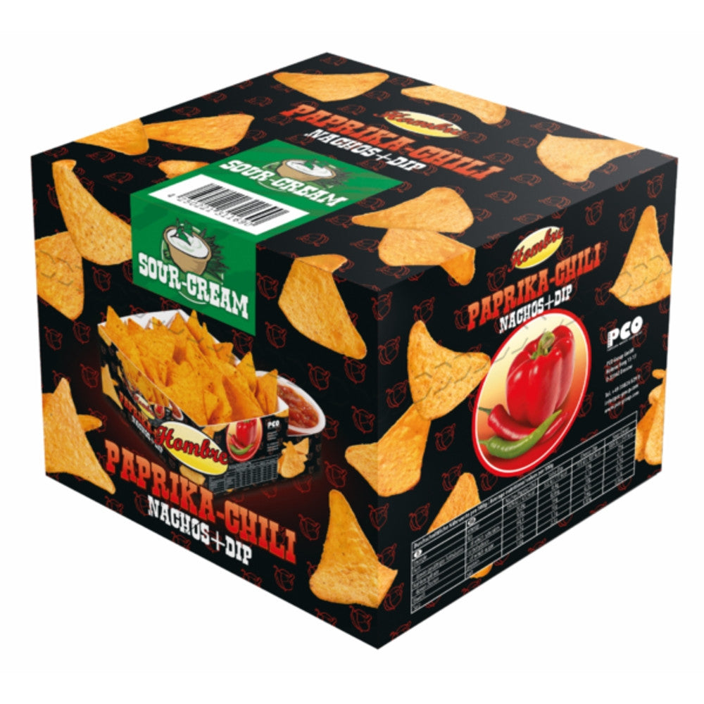 Hombre Nachos paprykowe 100G z sosem ŚMIETANOWYM (termin 17.06.2026)