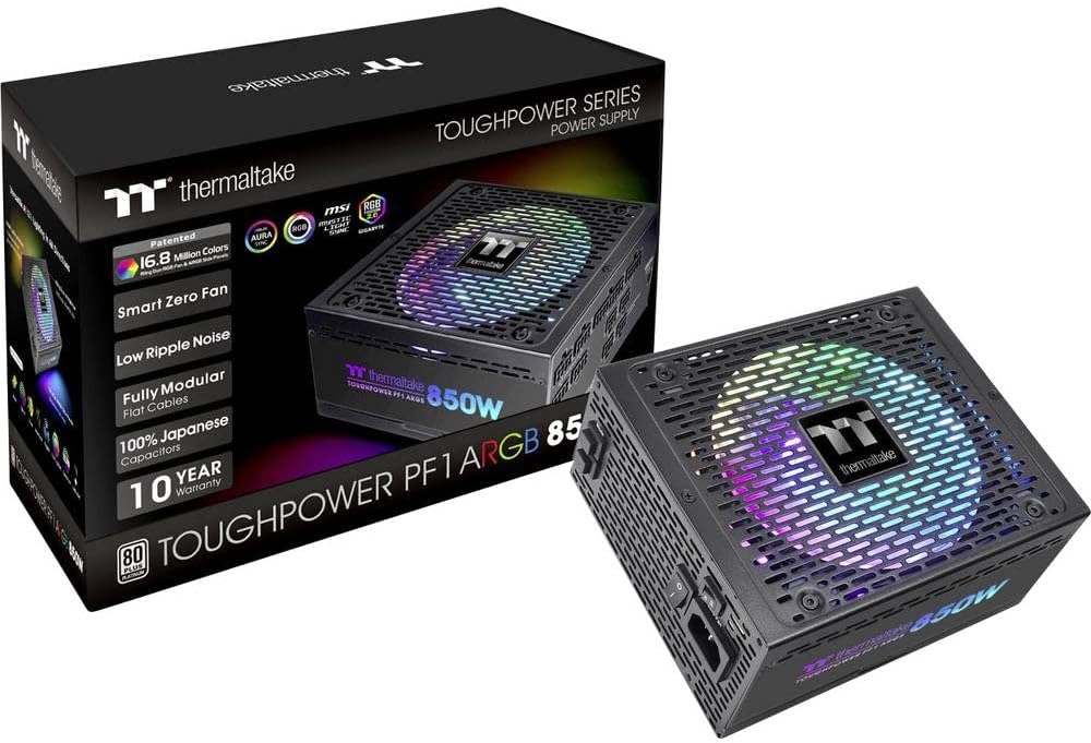 Zasilacz PC ALIMENTATION THERMALTAKE TOUGHPOWER PF1 850W ARGB (PS-TPD-0850F3FAPE-1)* 0560