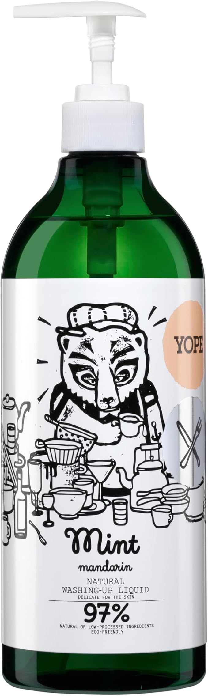 YOPE Naturalny płyn do mycia naczyń Mięta i mandarynka 750 ml