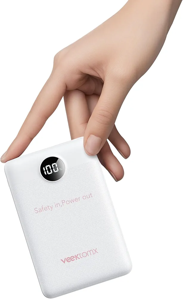 VEEKTOMX Mini Power Bank 10000mAh Mały Power Bank 22.5W Quick Charge, PD 3.0