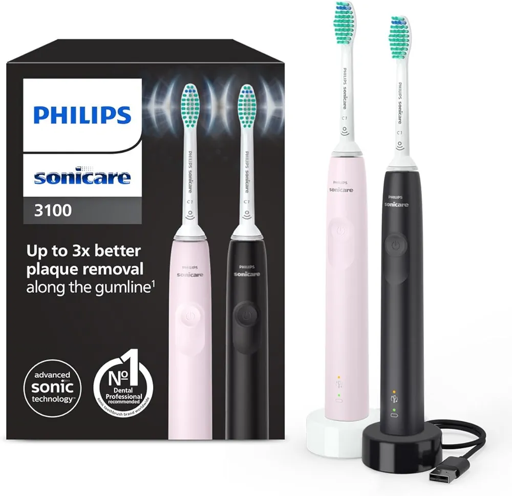 2 x Philips Sonicare 3100, elektryczna soniczna szczoteczka do zębów