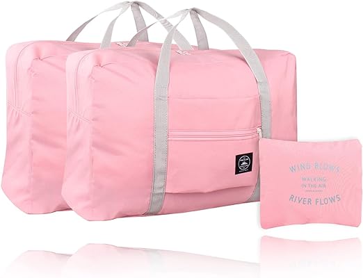 2 szt składana wodoszczelna torba na walizkę- tylko różowa