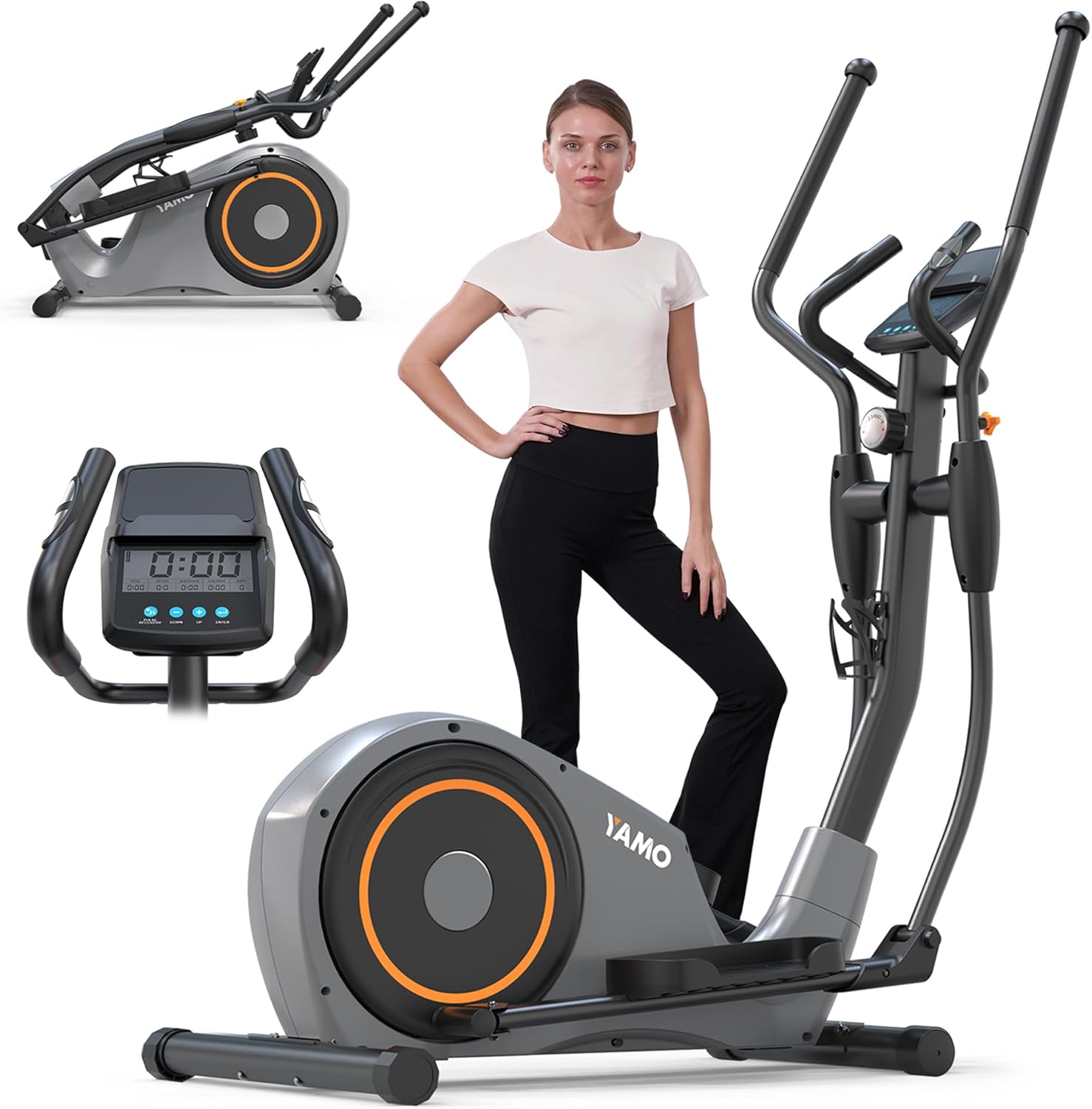 YAMO YE40 Trenażer eliptyczny z niezwykle cichym magnetycznym systemem napędowym