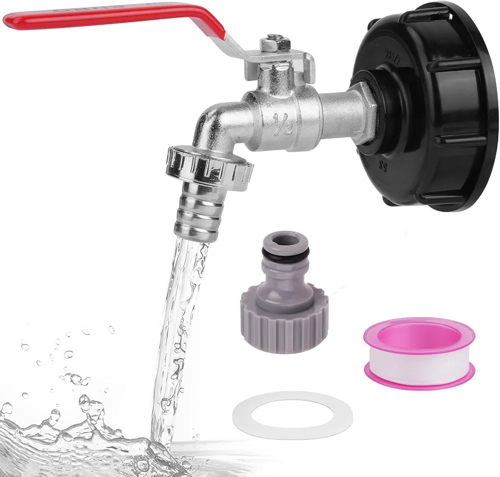 HOTUT mosiężny zawór spustowy IBC, 1/2''
