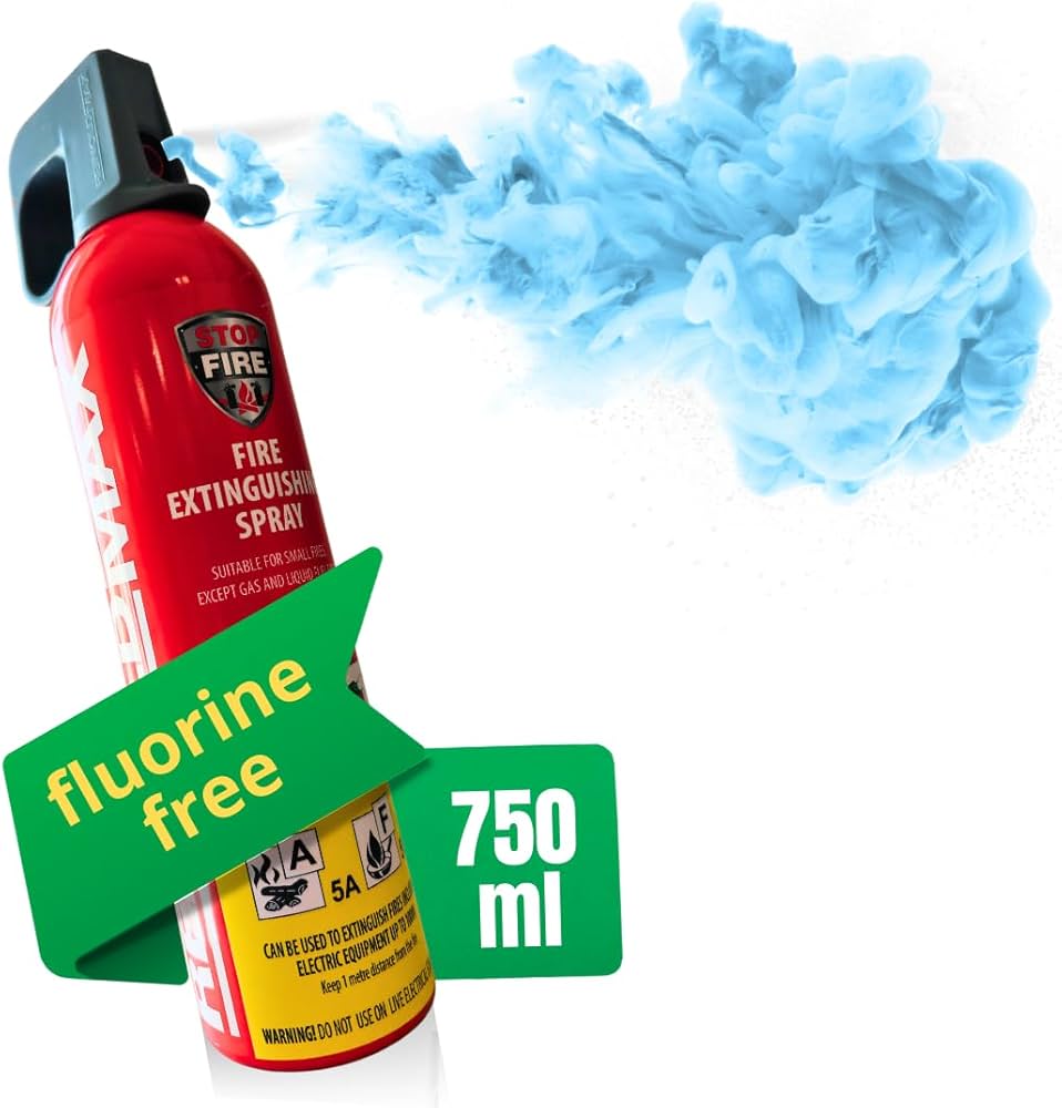 notlok Safety Work – 750g spray gaśniczy bez fluoru | Bezpieczna dla skóry piana gaśnicza do pożarów A F & E do 1000 V |