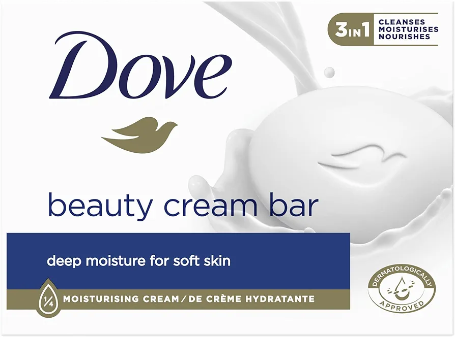 Dove Mycie Beauty Cream Bar z 1/4 kremu nawilżającego dla miękkich i gładkich dłoni