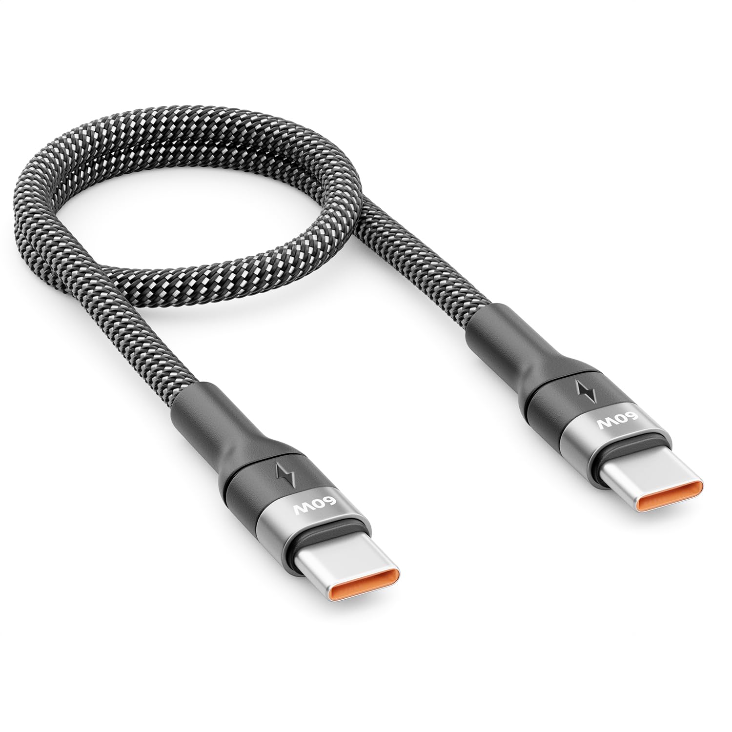 Kabel USB-C deleyCON 0,30m (60W szybkie ładowanie) PD 3.0 PPS (w oplocie)