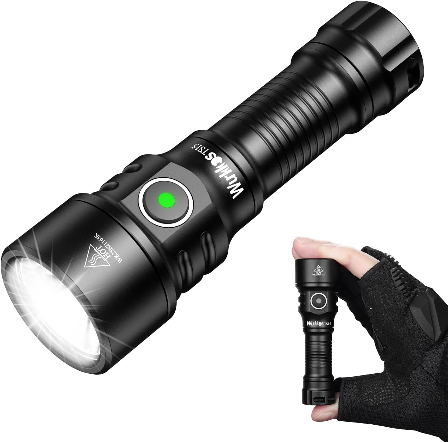 Latarka Wurkkos TS15 - kompaktowy szperacz, 900 lm, USB-C, na 14500, działa z AA