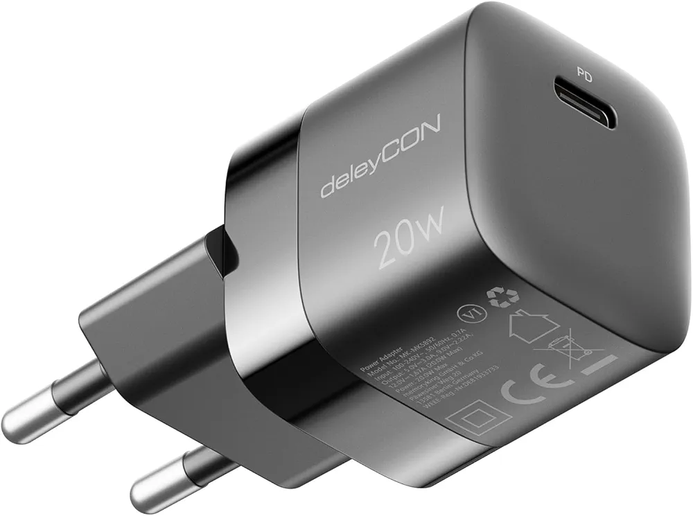 deleyCON Ładowarka USB C (Kompaktowa, Szybka Ładowarka) Zasilacz USB-C
