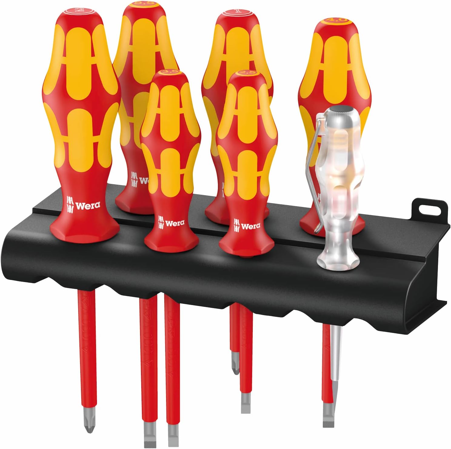 Zestaw wkrętaków Wera 160 I/7 Rack, Czerwony/Żołty, 6 sztuk