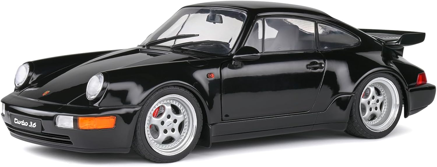 SOLIDO - Porsche 911 (964) Turbo 3.6 Black 1993 kolekcja modeli samochodów