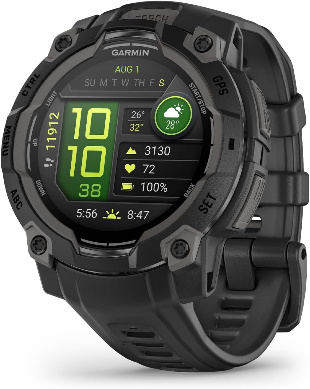 GARMiN Instinct 3,45mm, AMOLED, Black Bezel with Black Band, 45 mm