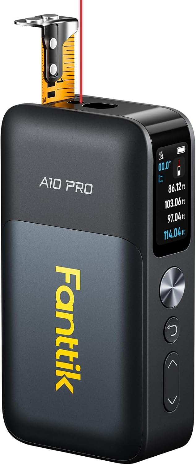 Fanttik A10 Pro cyfrowy dalmierz laserowy 2 w 1 z kolorowym wyświetlaczem HD IPS