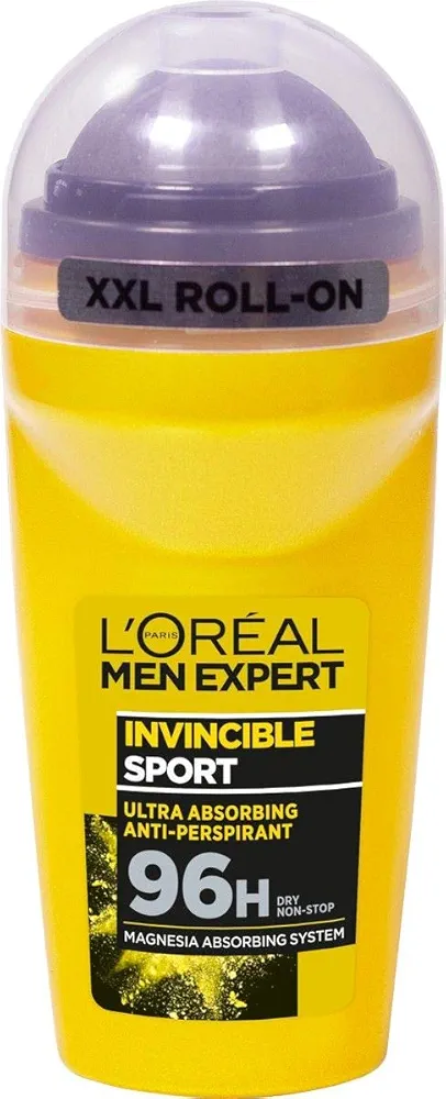 L'Oréal Paris Men Expert Invincible Sport Antyperspirant Dezodorant w kulce, mocne wchłanianie, ochrona do 96H, 50 ml