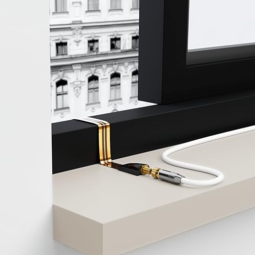 [Amazon] Płaska przelotka okienna SAT deleyCON (20cm)