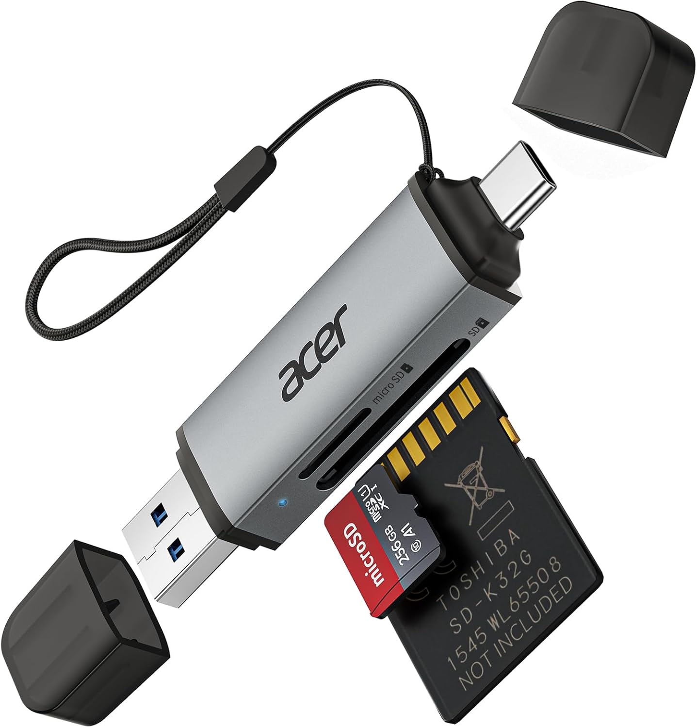 acer Czytnik kart SD, adapter czytnika kart pamięci USB C i USB 3.0