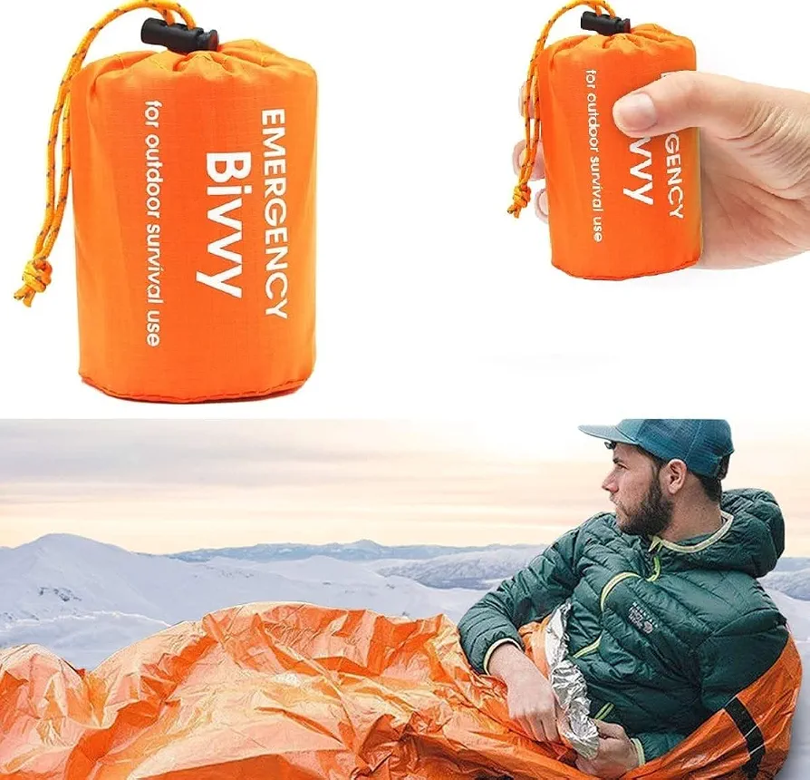2 x Śpiwór ratunkowy do stosowania w sytuacjach awaryjnych survivalowy koc ratunkowy