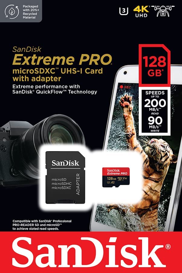 Karta pamięci SanDisk Extreme Pro MicroSD, 128GB
