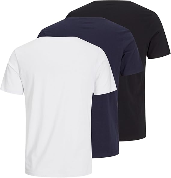 JACK & JONES Koszulka Mężczyźni Jjeorganic Basic Tee Ss O-neck 3pk Mp (3 w zestawie)