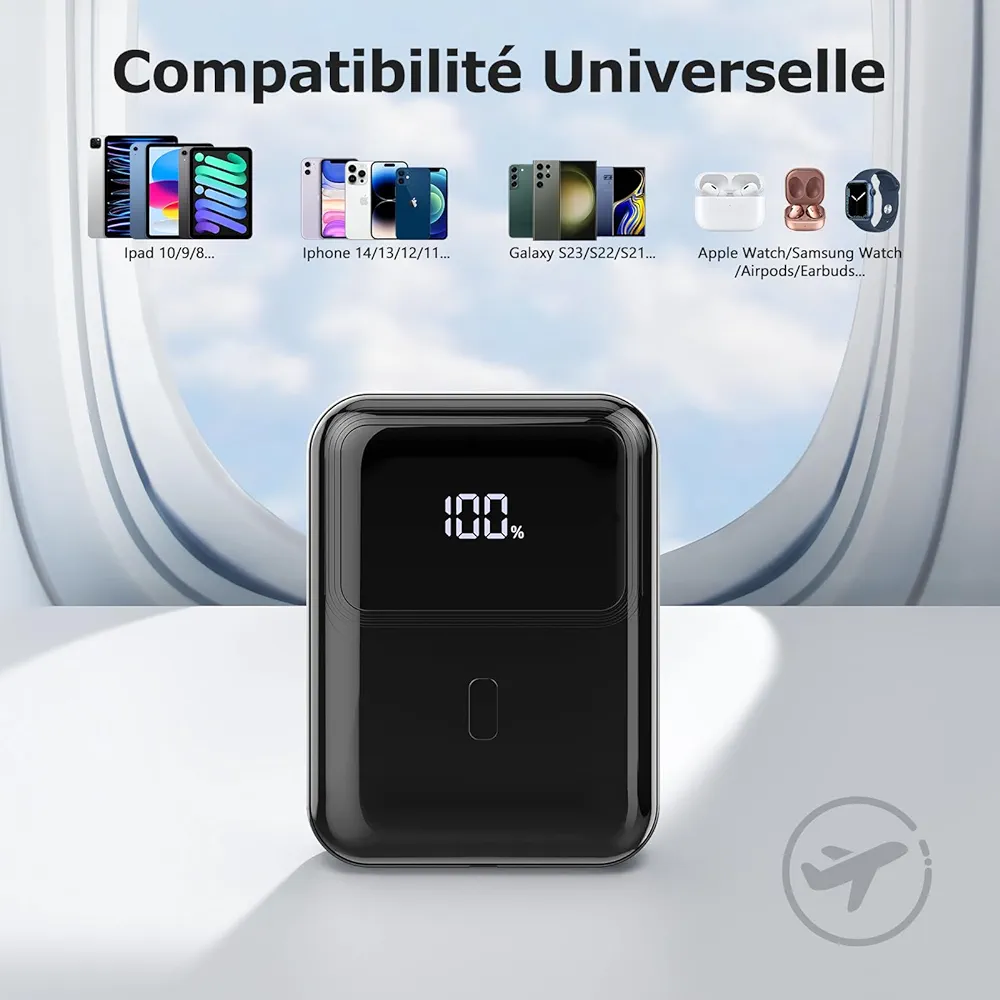 Hganus PowerBank 10000 mAh 22,5 W, funkcja szybkiego ładowania