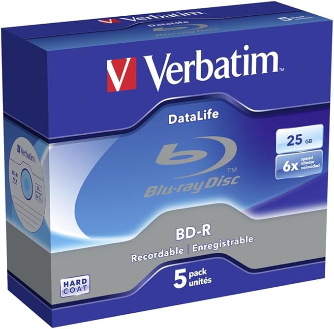 Verbatim 43836 6x BD-R DL Blu-ray Disc 25GB