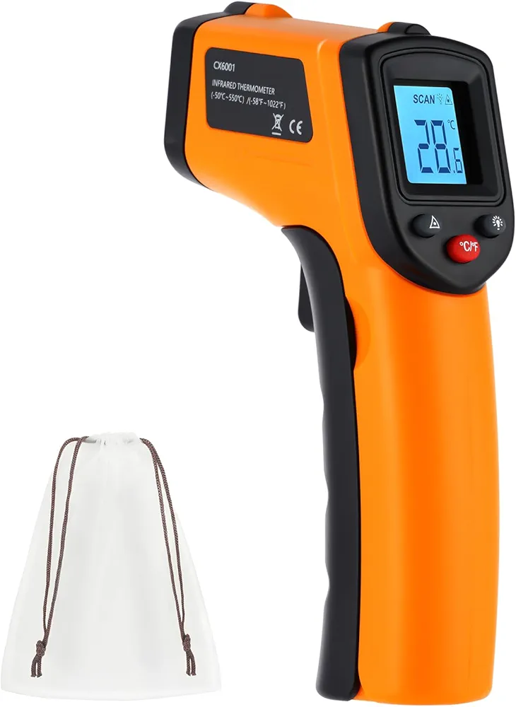 Termometr na podczerwień ABOHU, laserowy miernik temperatury