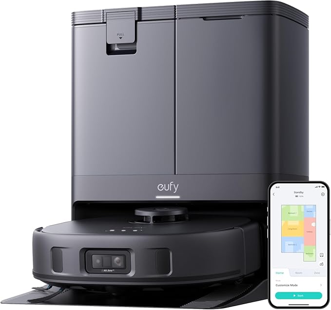 Robot odkurzający Eufy X10 Pro Omni z systemem MopMaster 2.0 (8000 Pa), technologią inteligentnej nawigacji iPath, automatycznie opróżniającym się zbiornikiem na kurz o pojemności 2,5 l