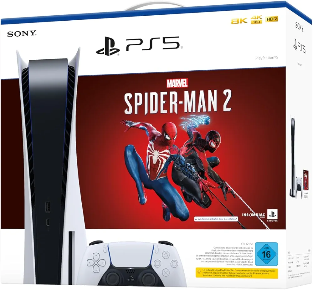 Konsola PlayStation 5 z napędem + Gra Marvel Spider-Man