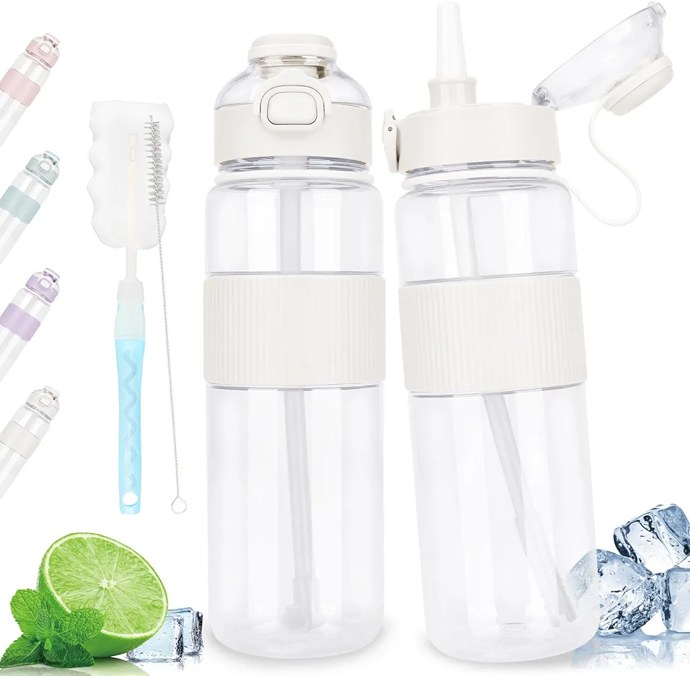 ADVIGO Butelka 1 litr ze słomką