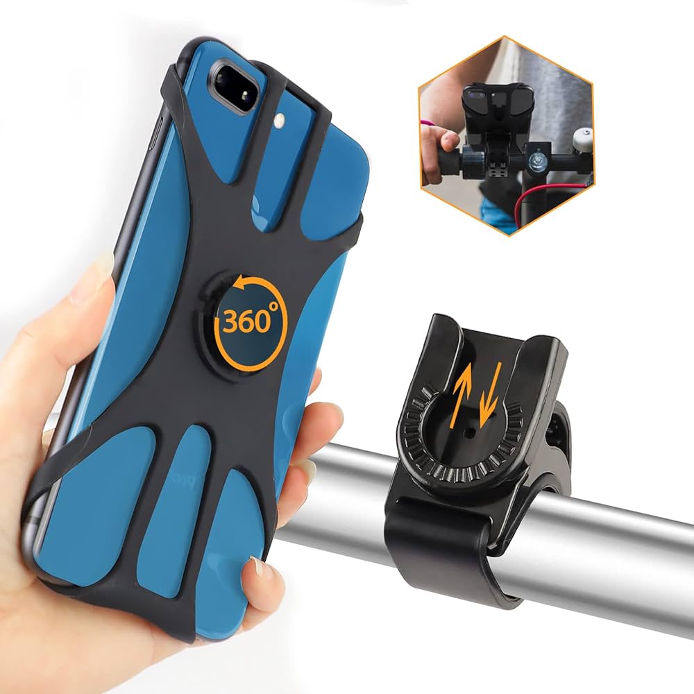 Uchwyt na telefon komórkowy, uniwersalny uchwyt na rower 360° obrotowy Odpinany telefon do MTB motocykl rower