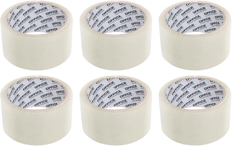 6 sztuk - Taśma do Pakowania, Przezroczysty, 48mm x 50 m
